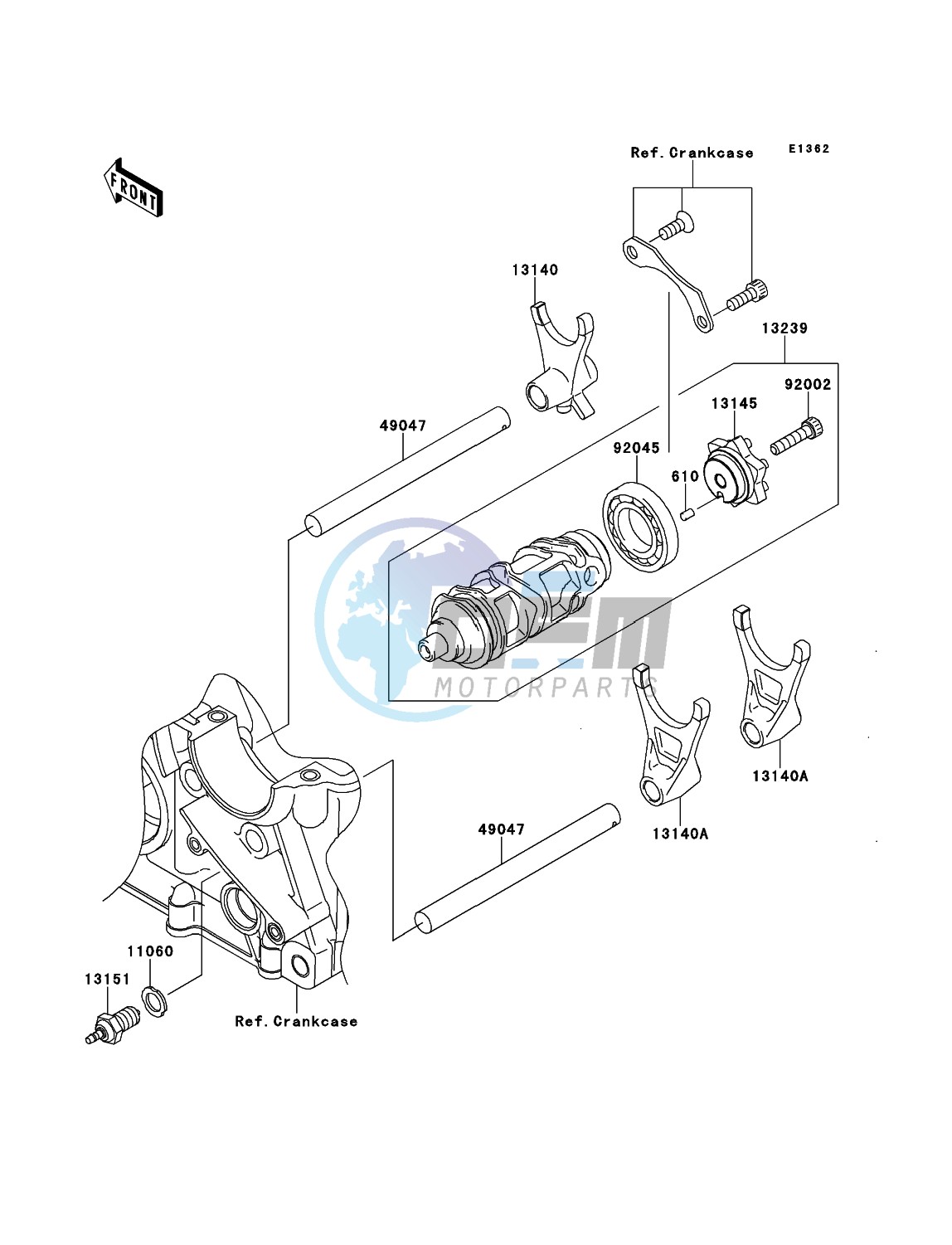 Gear Change Drum/Shift Fork(s)