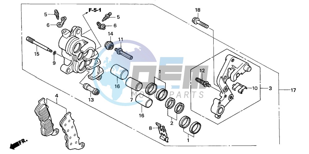 FRONT BRAKE CALIPER (R.) (XL1000VA)