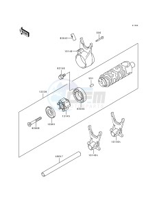 EN 500 A [VULCAN 500] (A6-A7) [VULCAN 500] drawing GEAR CHANGE DRUM_SHIFT FORK-- S- -