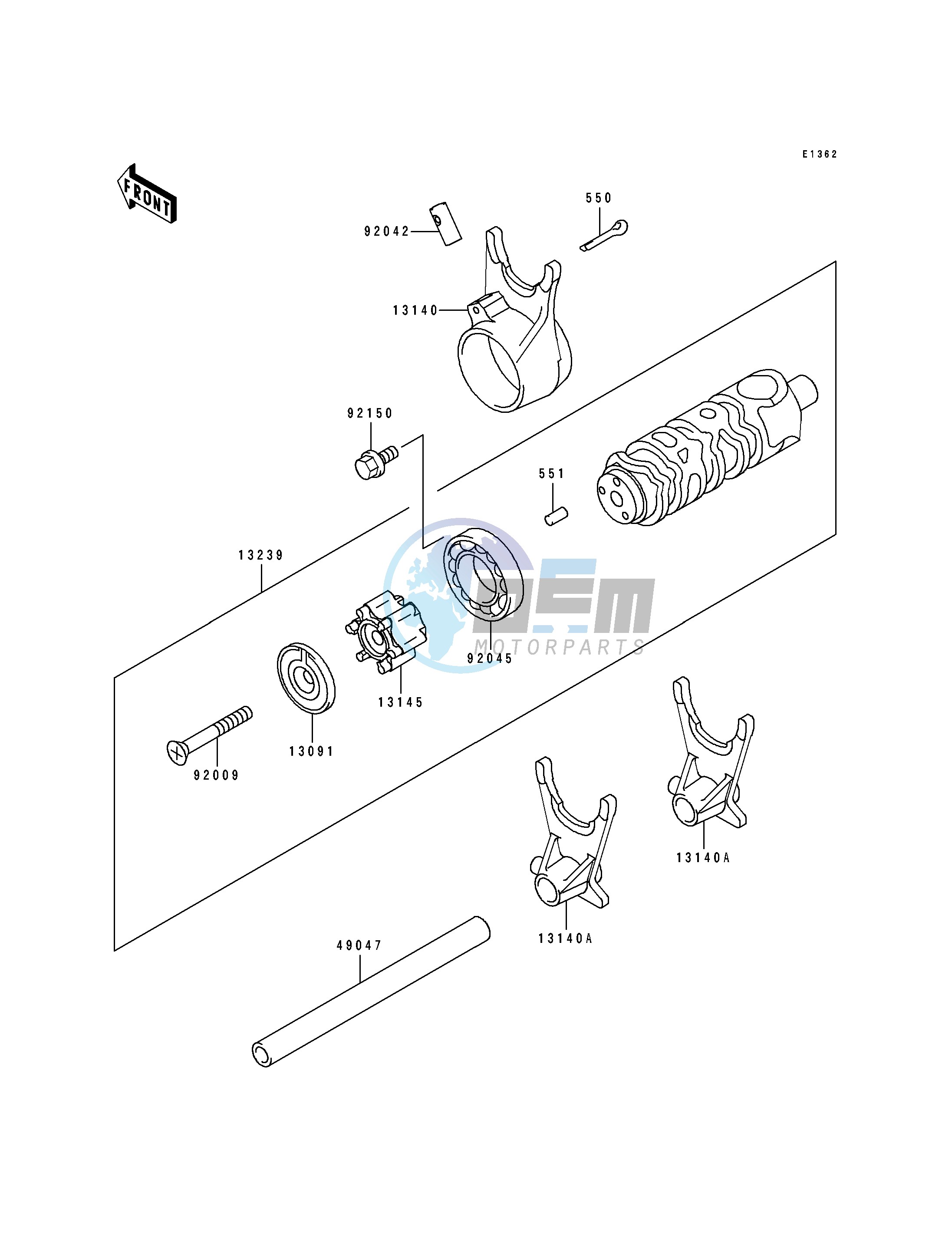 GEAR CHANGE DRUM_SHIFT FORK-- S- -