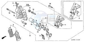 VFR800A9 Ireland - (EK / ABS MME) drawing R. FRONT BRAKE CALIPER