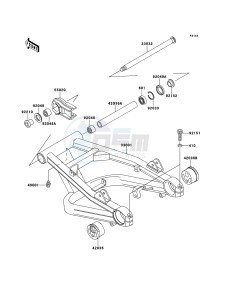 ZRX1200R ZR1200-A5H FR GB XX (EU ME A(FRICA) drawing Swingarm