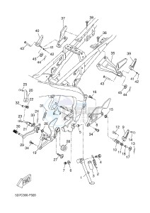 MT125A MT-125 ABS (5D7D) drawing STAND & FOOTREST