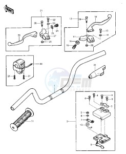 KLT 250 C [PRAIRIE] (C1) [PRAIRIE] drawing HANDLEBAR -- 83 C1- -