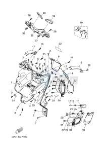 YP125RA (ABS) X-MAX 250 ABS (2DL3) drawing LEG SHIELD