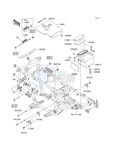 KVF 700 B [PRAIRIE 700 4X4 HARDWOODS GREEN HD] (B1-B2) [PRAIRIE 700 4X4 HARDWOODS GREEN HD] drawing FRAME FITTINGS