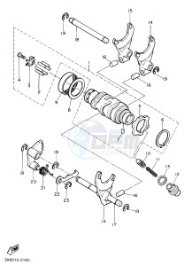 SR400 (2RDB) drawing SHIFT CAM & FORK