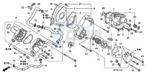 CB1300SA9 SI / ABS BCT MME TWO - (SI / ABS BCT MME TWO) drawing LEFT REAR COVER/WATER PUM P