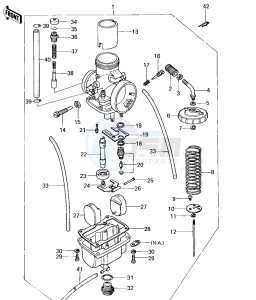 KX 125 A (A4-A5) drawing CARBURETOR -- 78-79 KX125-A4_A5- -