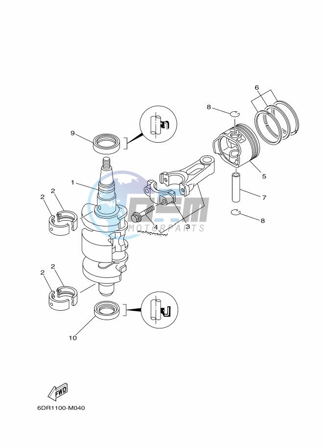 CRANKSHAFT--PISTON