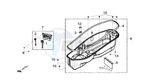 GTS 125I drawing HELMET BOX