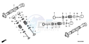 GL18009 Europe Direct - (ED / AB NAV) drawing CAMSHAFT/VALVE