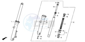 CBF150SH drawing FRONT FORK