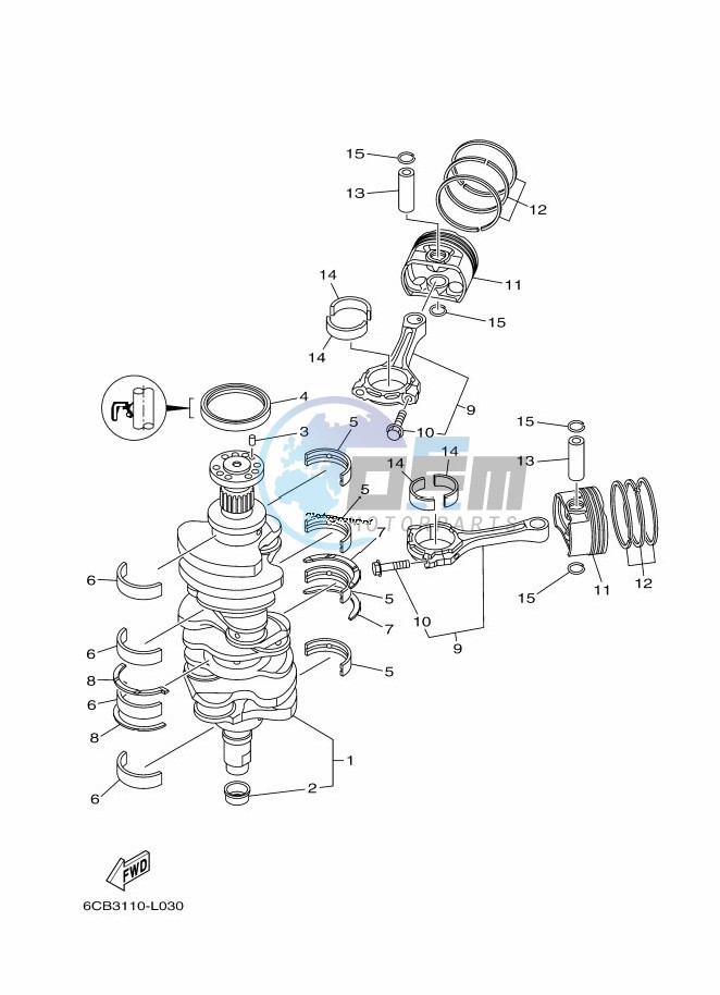 CRANKSHAFT--PISTON