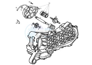 ATLANTIS 50 cc-100 cc 4T - 50 cc drawing GEAR GROUP 50CC