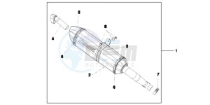 NC700DD INTEGRA E drawing TITANIUM MUFFLER