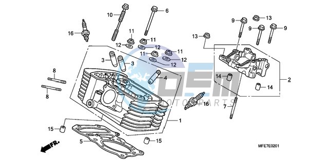 REAR CYLINDER HEAD