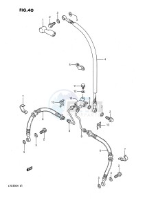 LT230E (E1) drawing FRONT BRAKE HOSE