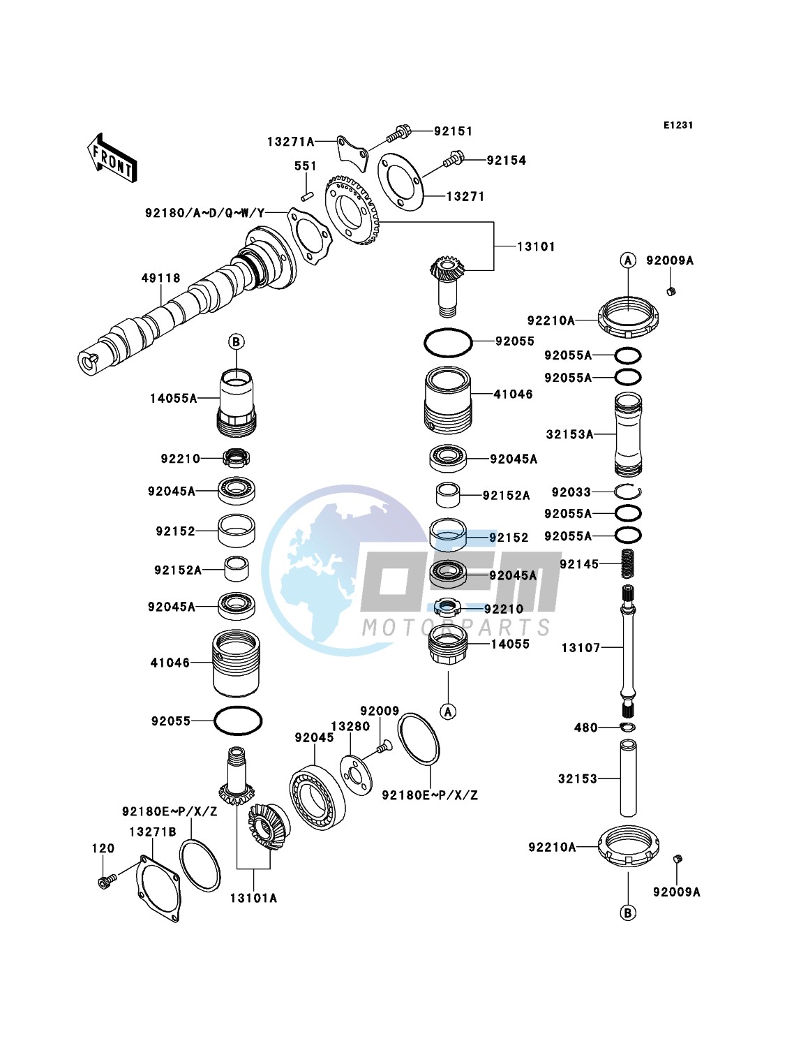 Camshaft(s)/Bevel Gear