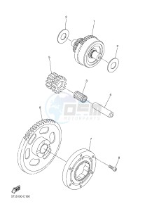 WR450F (1DXJ 1DXF 1DXH 1DXG) drawing STARTER CLUTCH