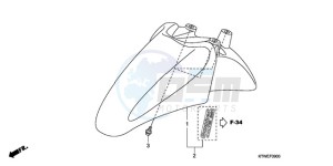 SH300A9 France - (F / ABS CMF) drawing FRONT FENDER