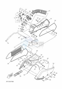 CZD300-A XMAX 300 TECH MAX (BY36) drawing REAR BRAKE CALIPER