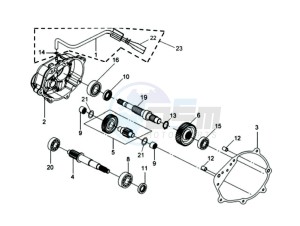 GTS 300 EFI drawing CRANKCASE - DRIVE SHAFT