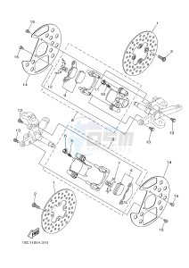 YFM300 RAPTOR 300 (1SC5) drawing FRONT BRAKE CALIPER