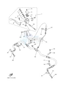 YFM350FWA YFM35FGB GRIZZLY 350 4WD (1NS3 1NS3 1NS4) drawing FRONT MASTER CYLINDER