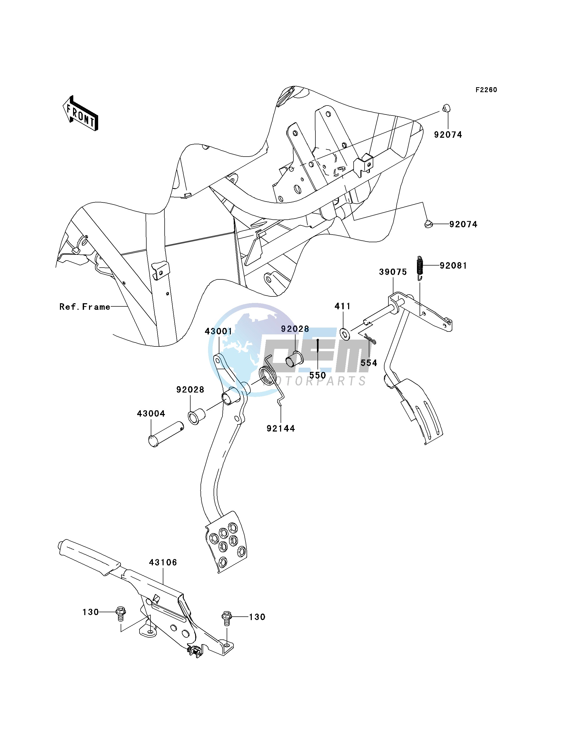 BRAKE PEDAL_THROTTLE LEVER