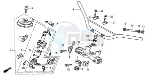 CRM125R drawing HANDLE PIPE/TOP BRIDGE