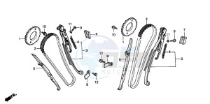 VT750DC SHADOW drawing CAM CHAIN/TENSIONER