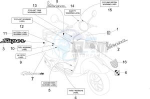 GTS 300 ie Super USA drawing Plates - Emblems