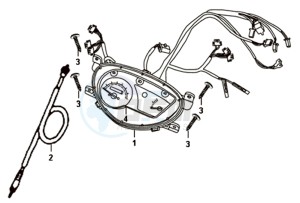 X'PRO 50 25KMH (L8) NL EURO4 drawing DASHBOARD / METER CABLE  / WIRE HARNESS