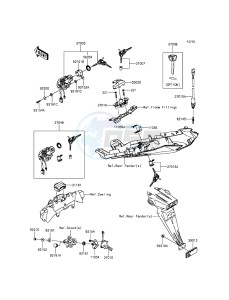 NINJA_ZX-6R ZX636EDF FR GB XX (EU ME A(FRICA) drawing Ignition Switch