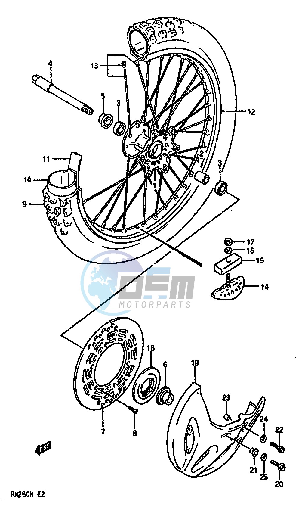 FRONT WHEEL (MODEL N)