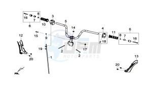 GTS 125I drawing HANDLEBAR / BRAKE LEVERS CPL  L/R