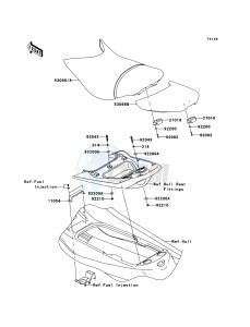 JET SKI ULTRA 300X JT1500HBF EU drawing Seat