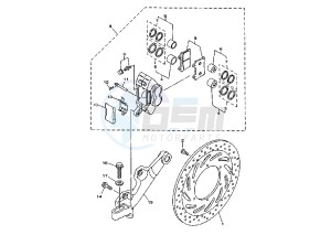 XV A WILD STAR 1600 drawing REAR BRAKE CALIPER