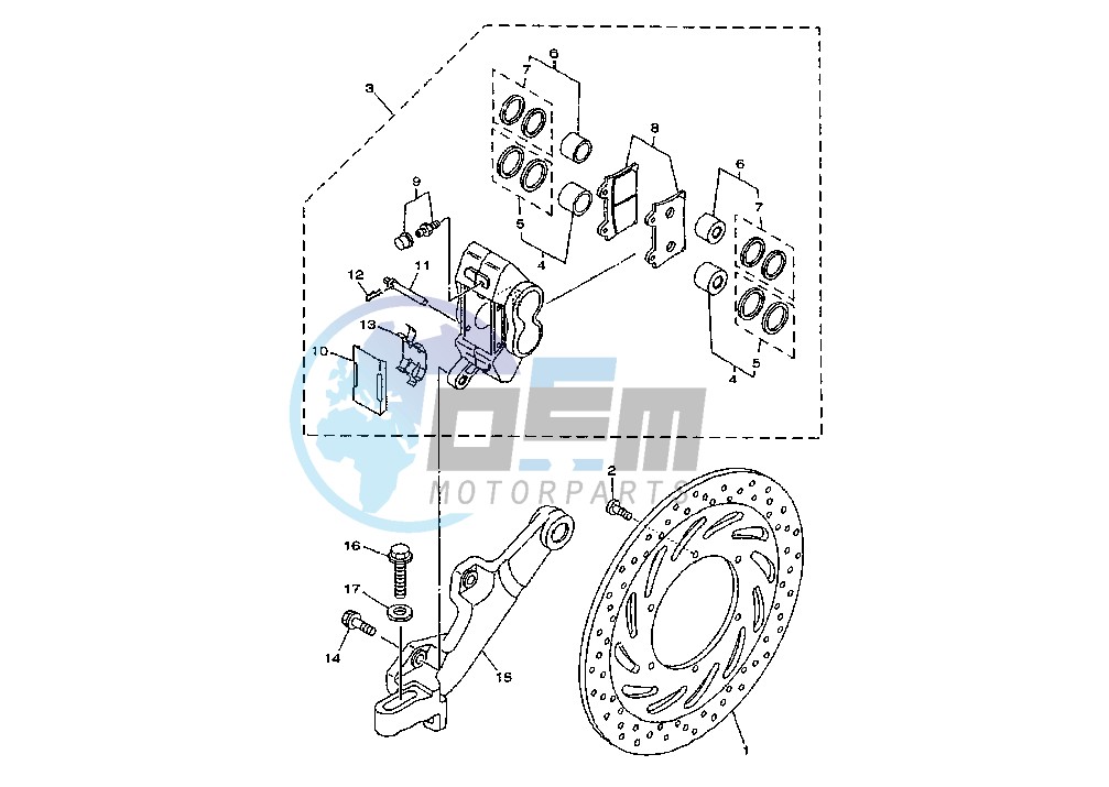 REAR BRAKE CALIPER