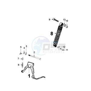 LUDIX 10 RBA ONE drawing REAR SHOCK AND STAND