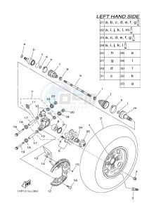 YFM550FWAD YFM5FGPB GRIZZLY 550 EPS (1HS3 1HS4) drawing REAR WHEEL