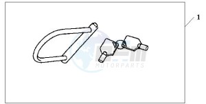 CBF1000T drawing HONDA U-LOCK