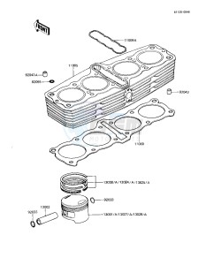 KZ 1000 R [EDDIE LAWSON REPLICA] (R1-R2) [EDDIE LAWSON REPLICA] drawing CYLINDER_PISTONS