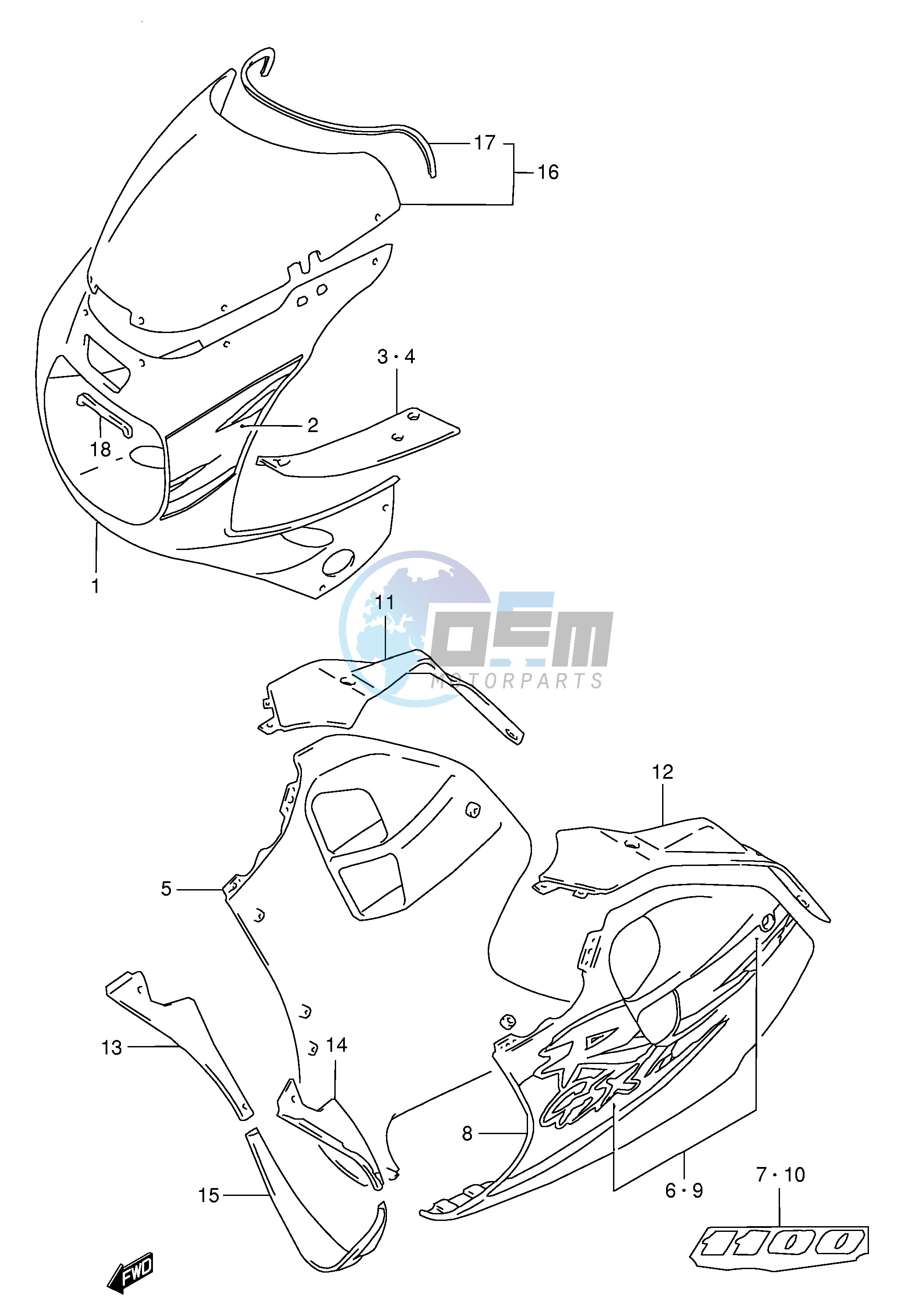 COWLING BODY (MODEL R 33J,C3S)