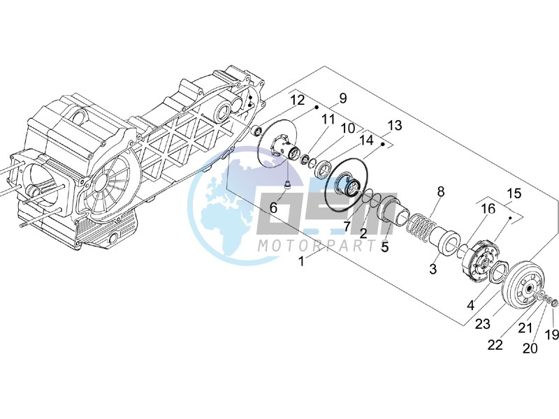 Driven pulley