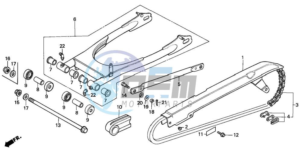 SWINGARM/CHAIN CASE