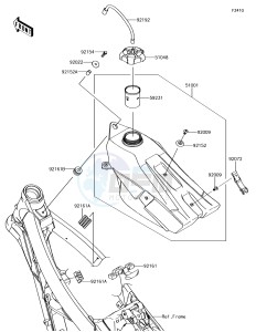 KX450F KX450HJF EU drawing Fuel Tank