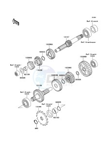 KLX110 KLX110A7F EU drawing Transmission