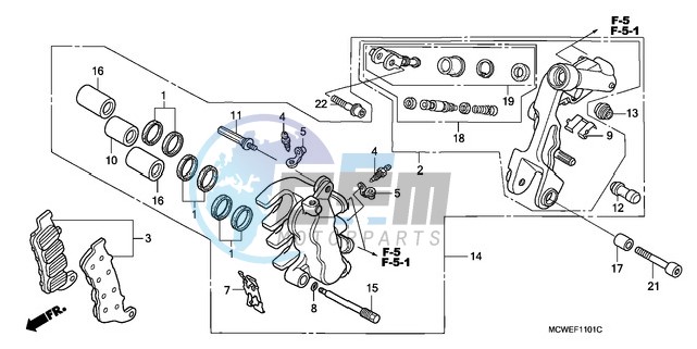 L. FRONT BRAKE CALIPER